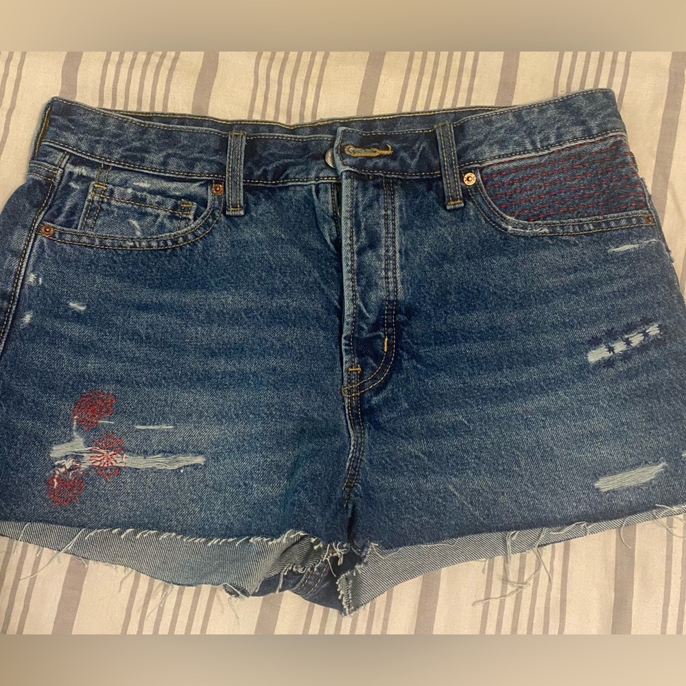 Old Navy America Theme Blue Jean Shorts, Size 12, Stars & Stripes. Adorable!